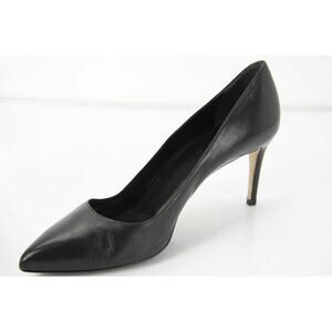 Gucci Black Leather Brooke Pointy Toe Heel Pumps Size 38.5 New $635 Women's